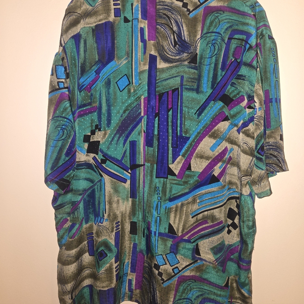 Alan Stuart Multicolor Abstract Men's Shirt - Picture 2 of 4